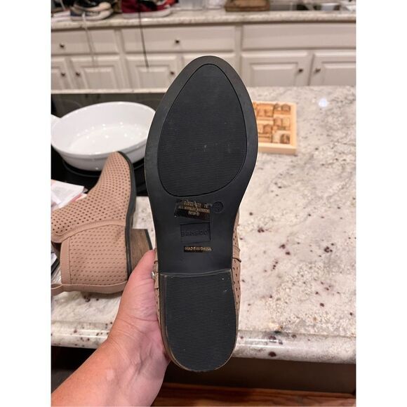 Bamboo Tan Perforated Faux Leather Bootie sz 11 NWT - Picture 6 of 8